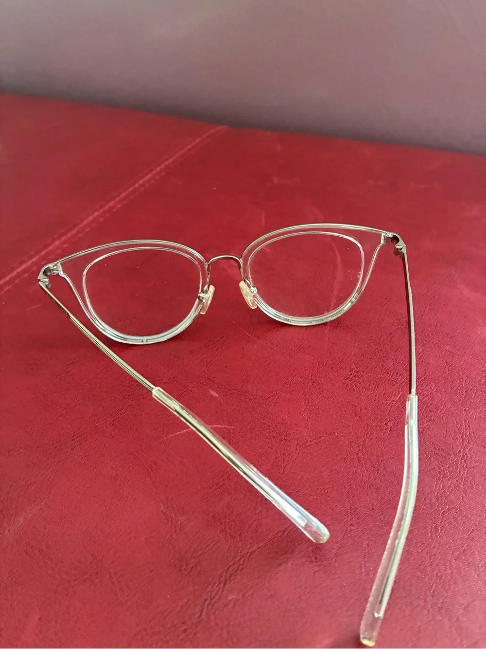 Michael Kors Clear Frame Glasses with Gold Temples